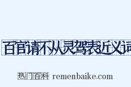 百官请不从灵驾表近义词是什么意思的图片